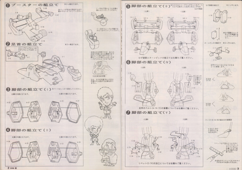 1/24スコープドッグターボカスタム 組立て説明書2